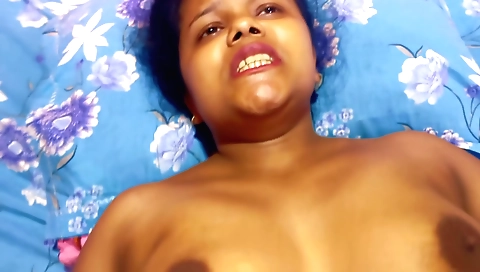 Amateur brunette with big tits and hairy pussy fucked